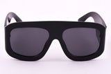 Gucci 08 Black Sunglasses with Engraved White Pattern Arms