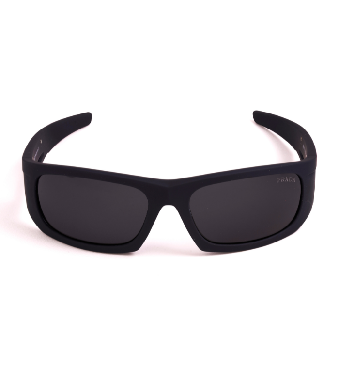 Prada Black Wraparound Sunglasses – Bold & Modern