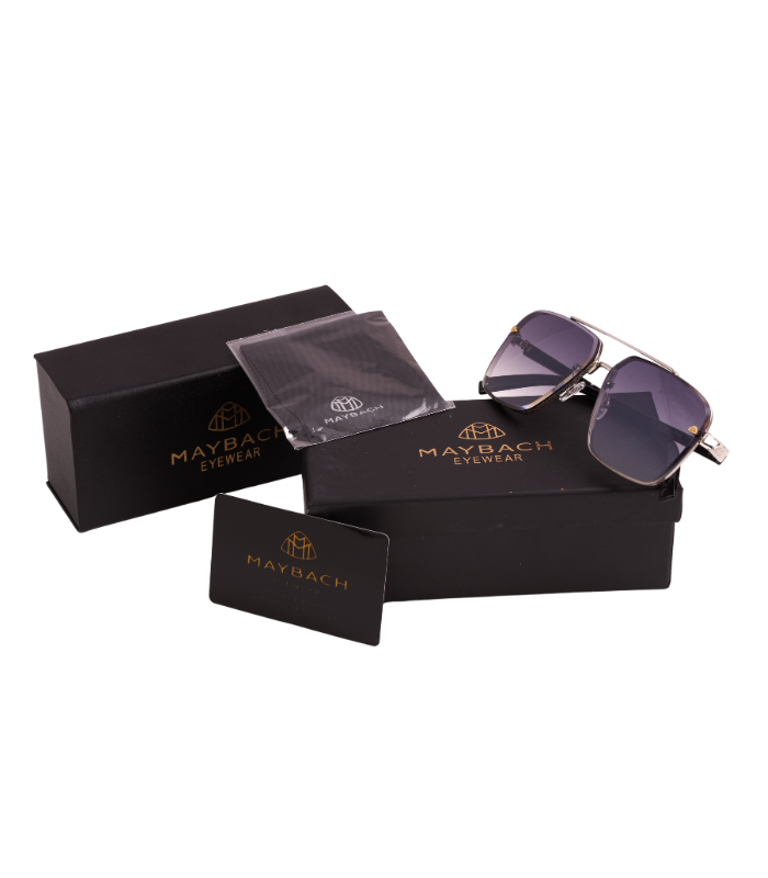 Maybach Silver Violet Gradient Sunglasses – Refined & Luxurious