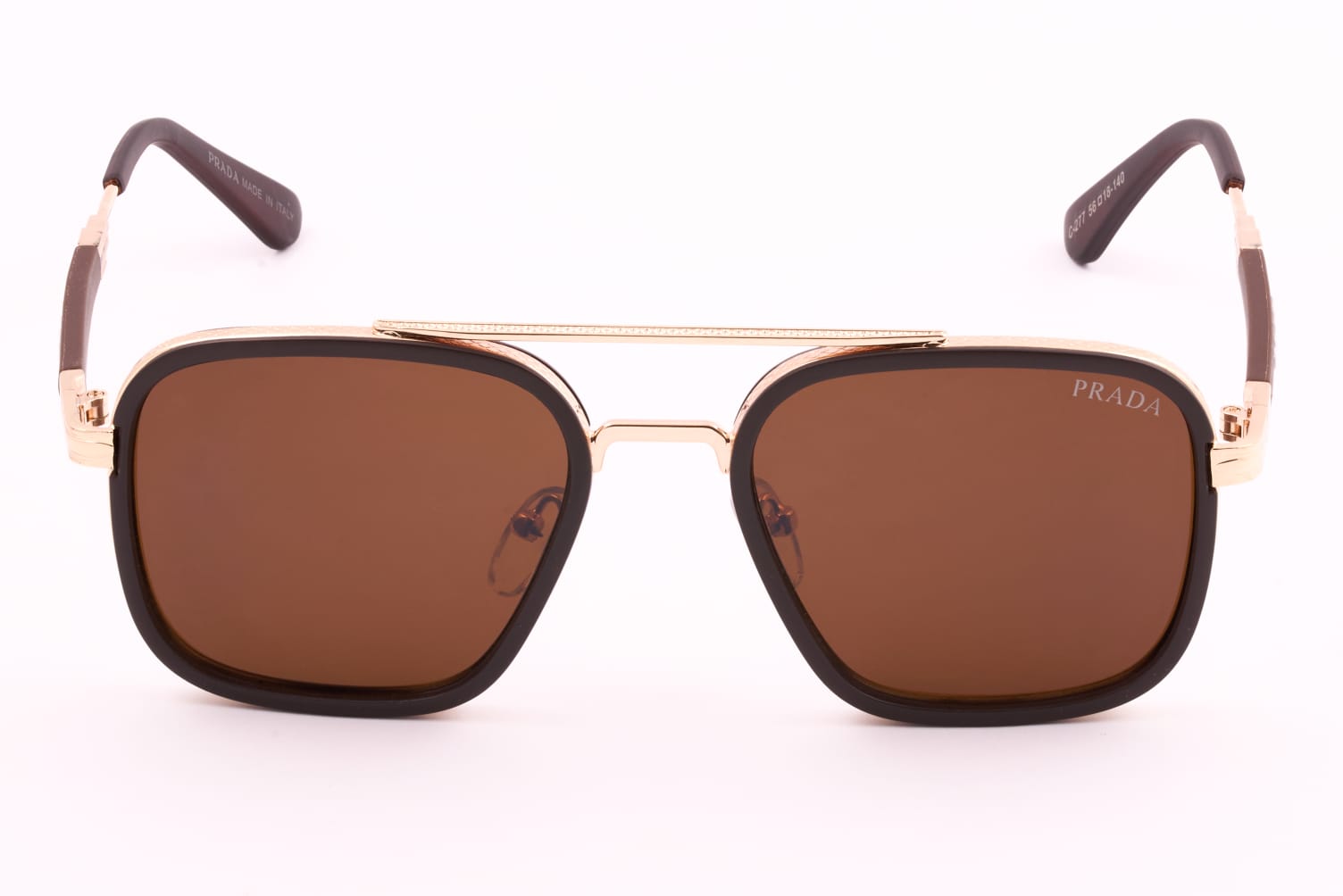 Prada 01 Black Wraparound Sunglasses – Bold & Modern