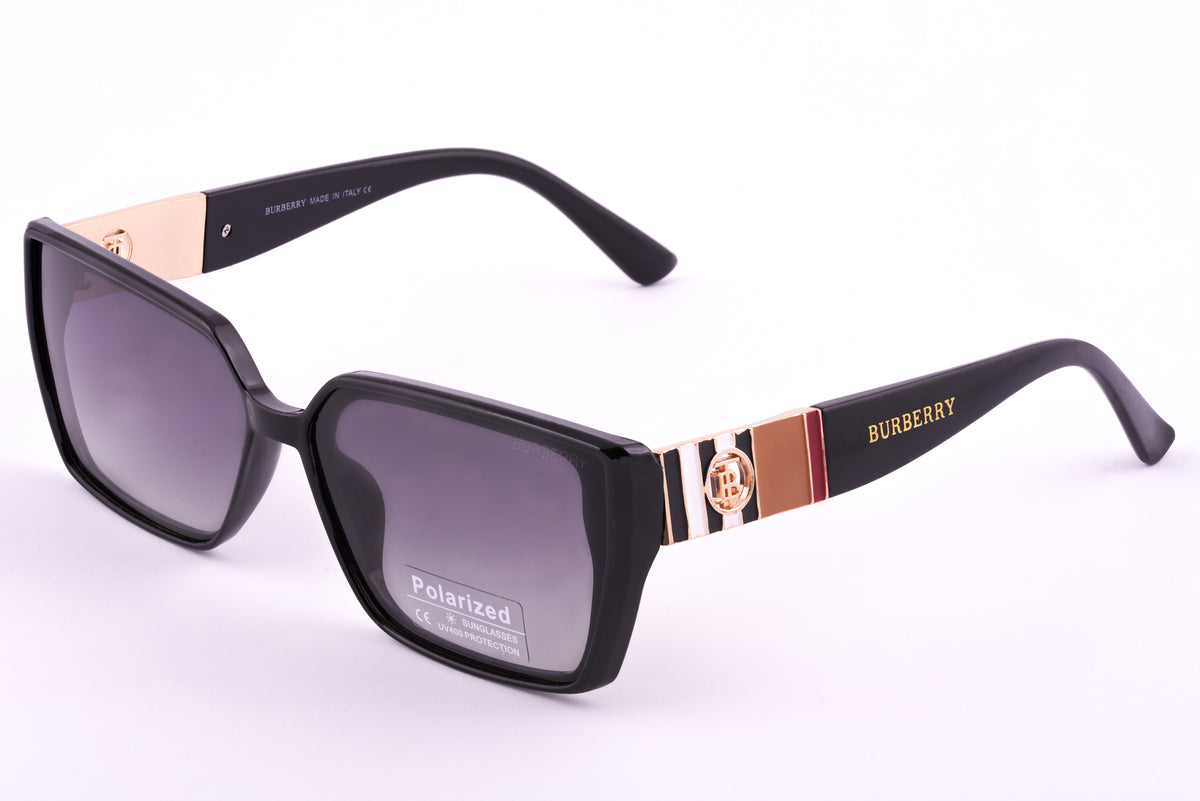 Buberry Gray Square Polarized Sunglasses – Bold & Timeless