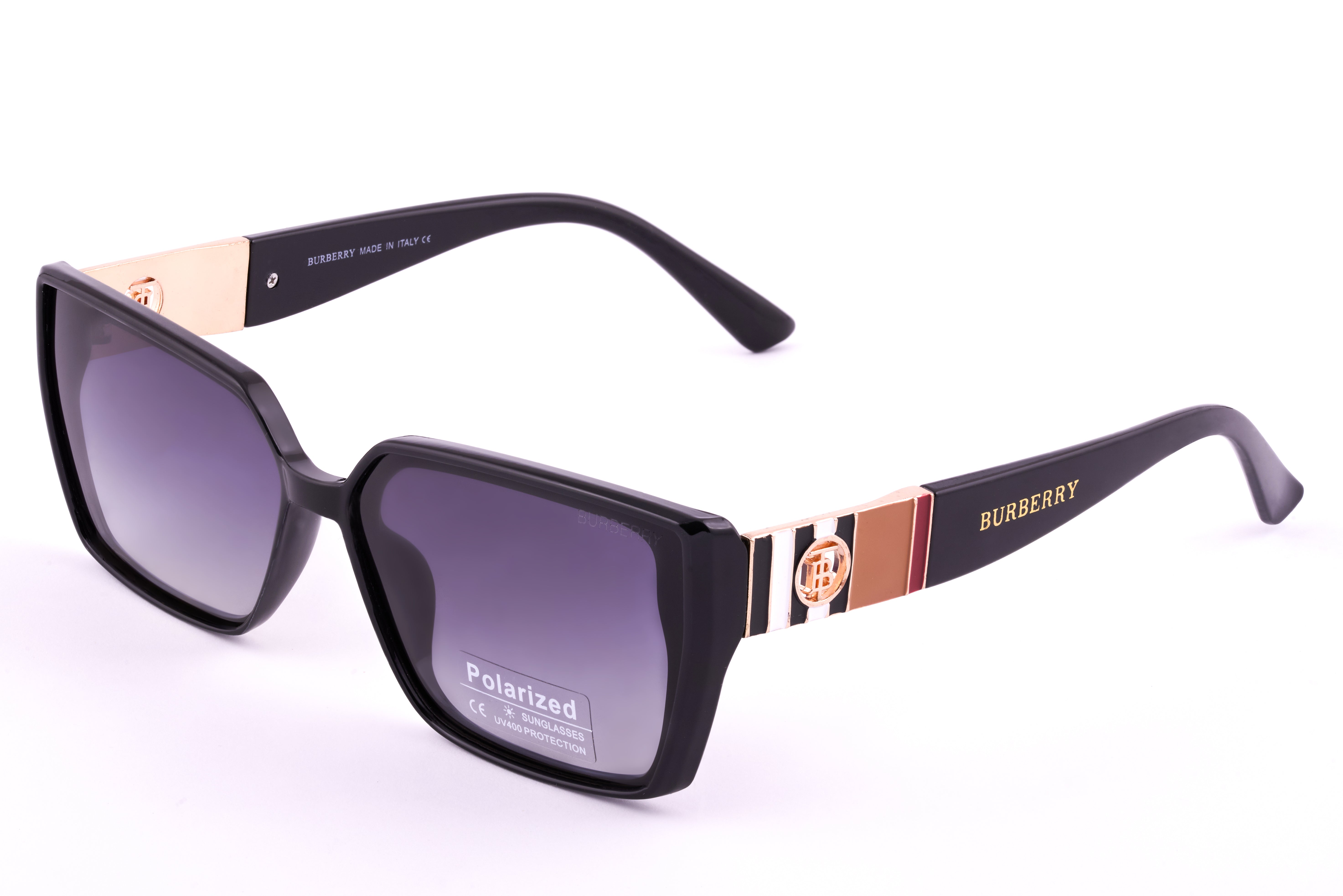 Buberry Black Square Polarized Sunglasses – Bold & Timeless