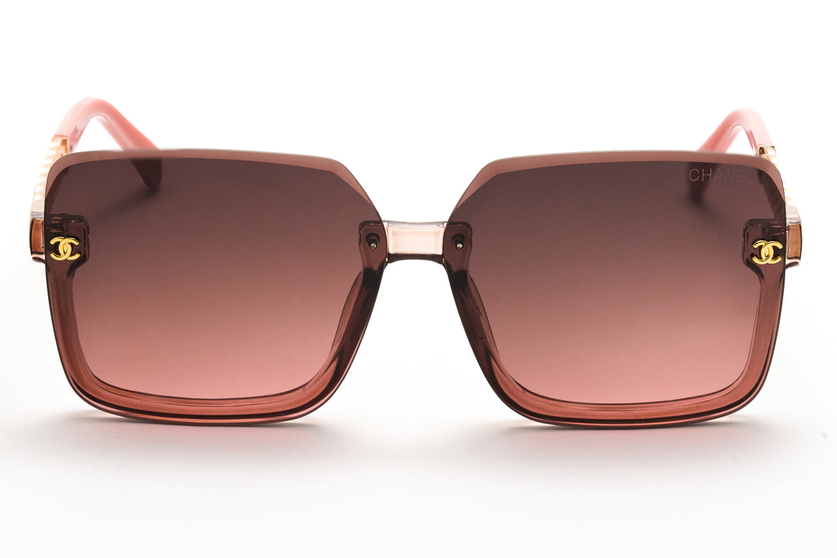 Chanel Gradient Brown Square Sunglasses – Elegant & Iconic