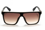 Gucci Brown Gradient Shield Sunglasses – Sleek & Sophisticated