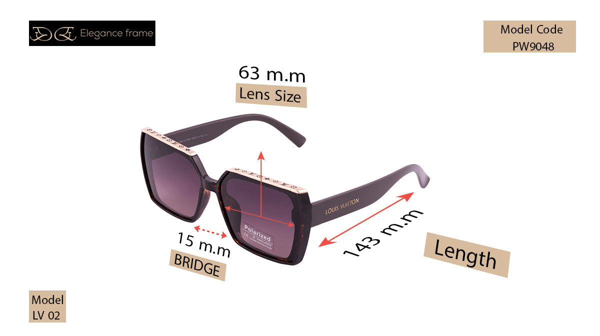 Louis Vuitton 02  Sunglasses with Polarized Lenses & Engraved Top Frame Detail