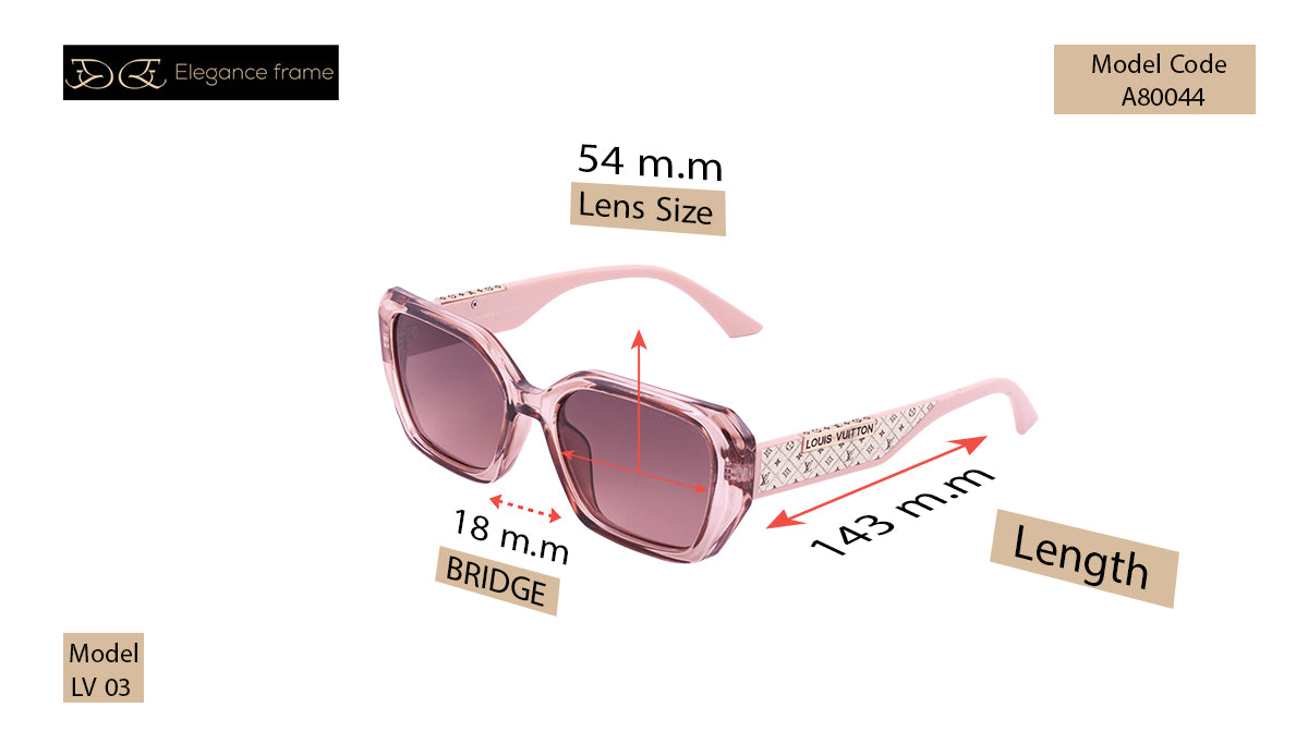 Louis Vuitton 03 Sunglasses with Signature Frame & Exquisite Arm Detailing