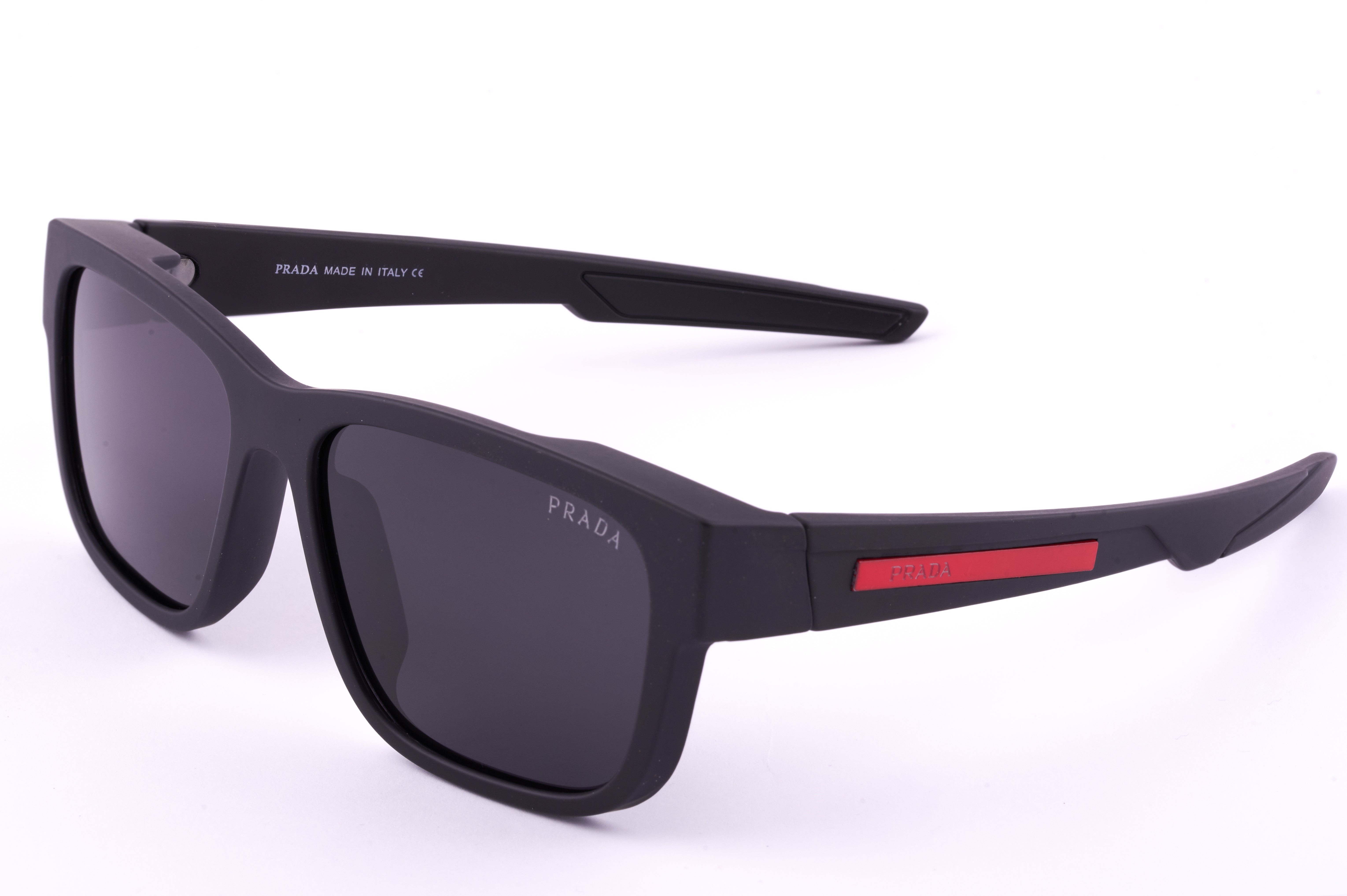 Prada 02 Black Wraparound Sunglasses – Bold & Modern