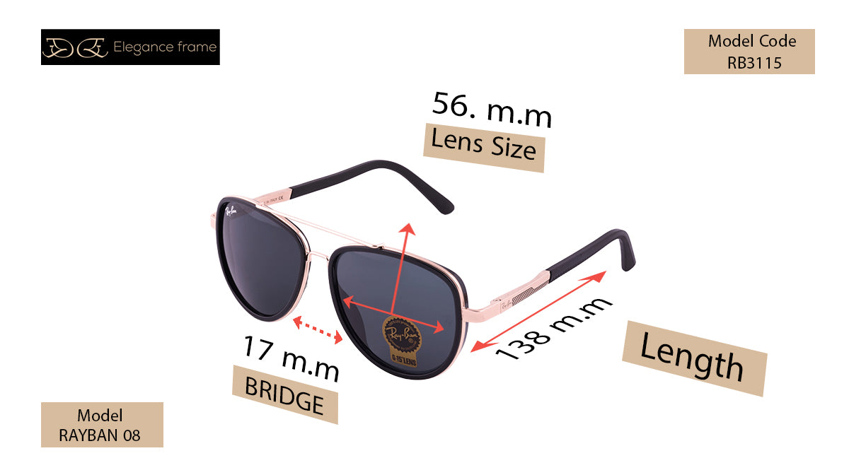 Ray-Ban G-15 Polarized Sunglasses with Signature Metal Frame 08.