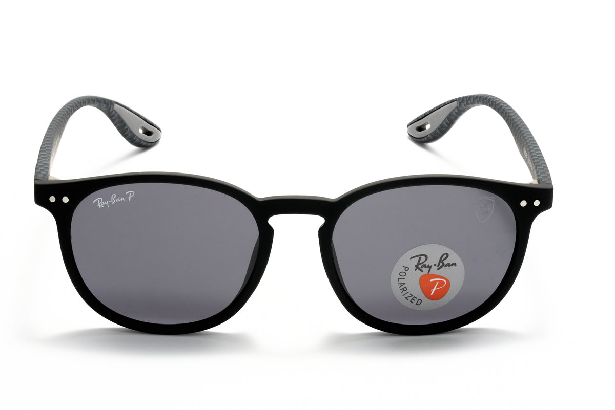 Ray-Ban x Ferrari Round P – Black Frame with Gray Polarized Lenses