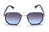 Ray-Ban Blue & Silver Hexagonal Sunglasses – Modern Elegance