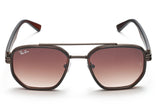 Ray-Ban Brown & Bronze Hexagonal Sunglasses – Timeless Sophistication