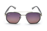 Ray-Ban Silver & Pink Gradient Hexagonal Sunglasses – Sophisticated & Trendy