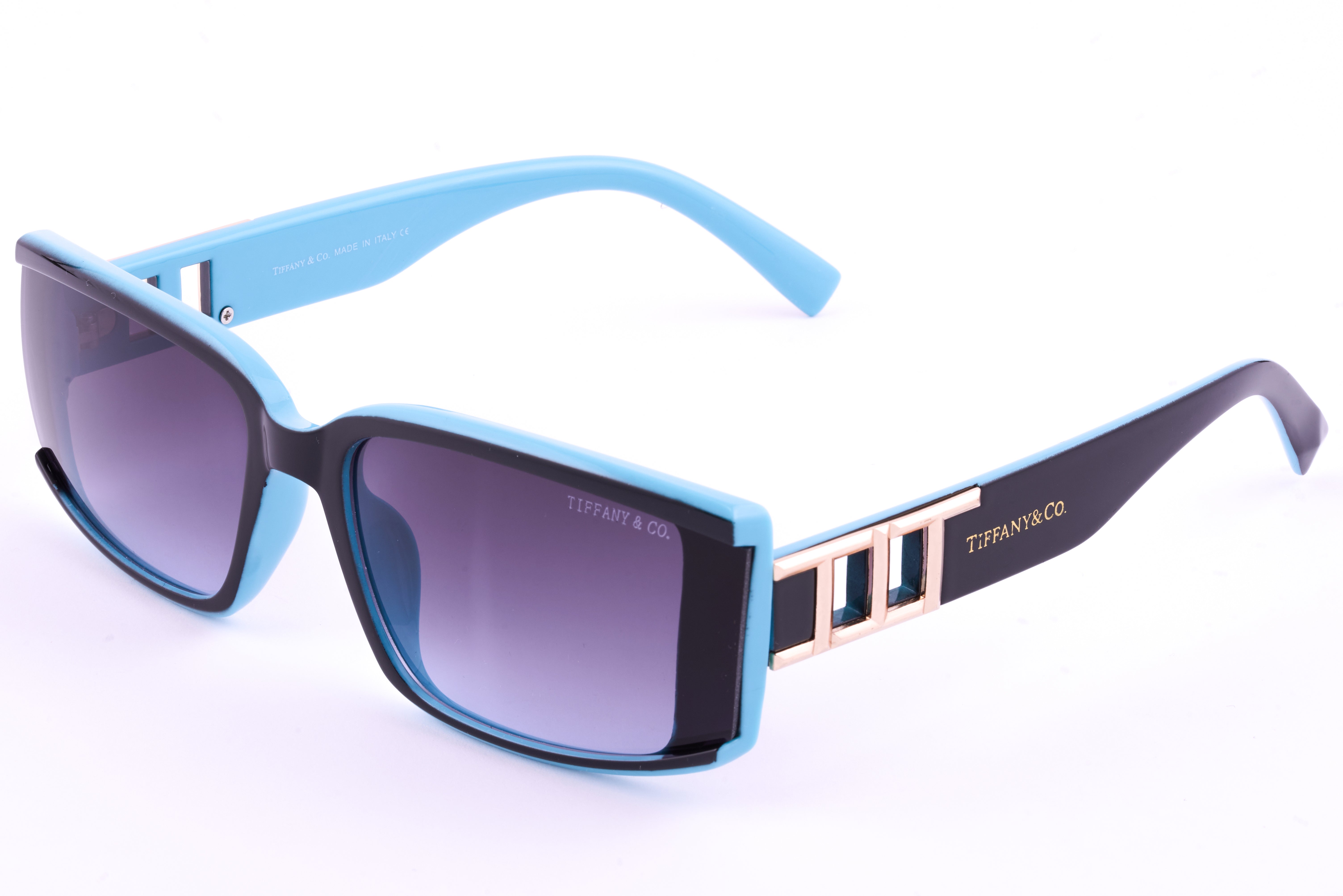 Tiffany & Co. Sunglasses with Joyful Colors and Gold-Accented Arms