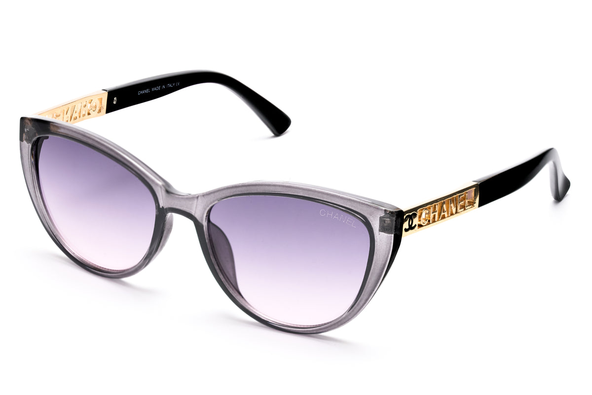 Chanel Gradient Black Square Sunglasses – Bold & Luxurious -  purple