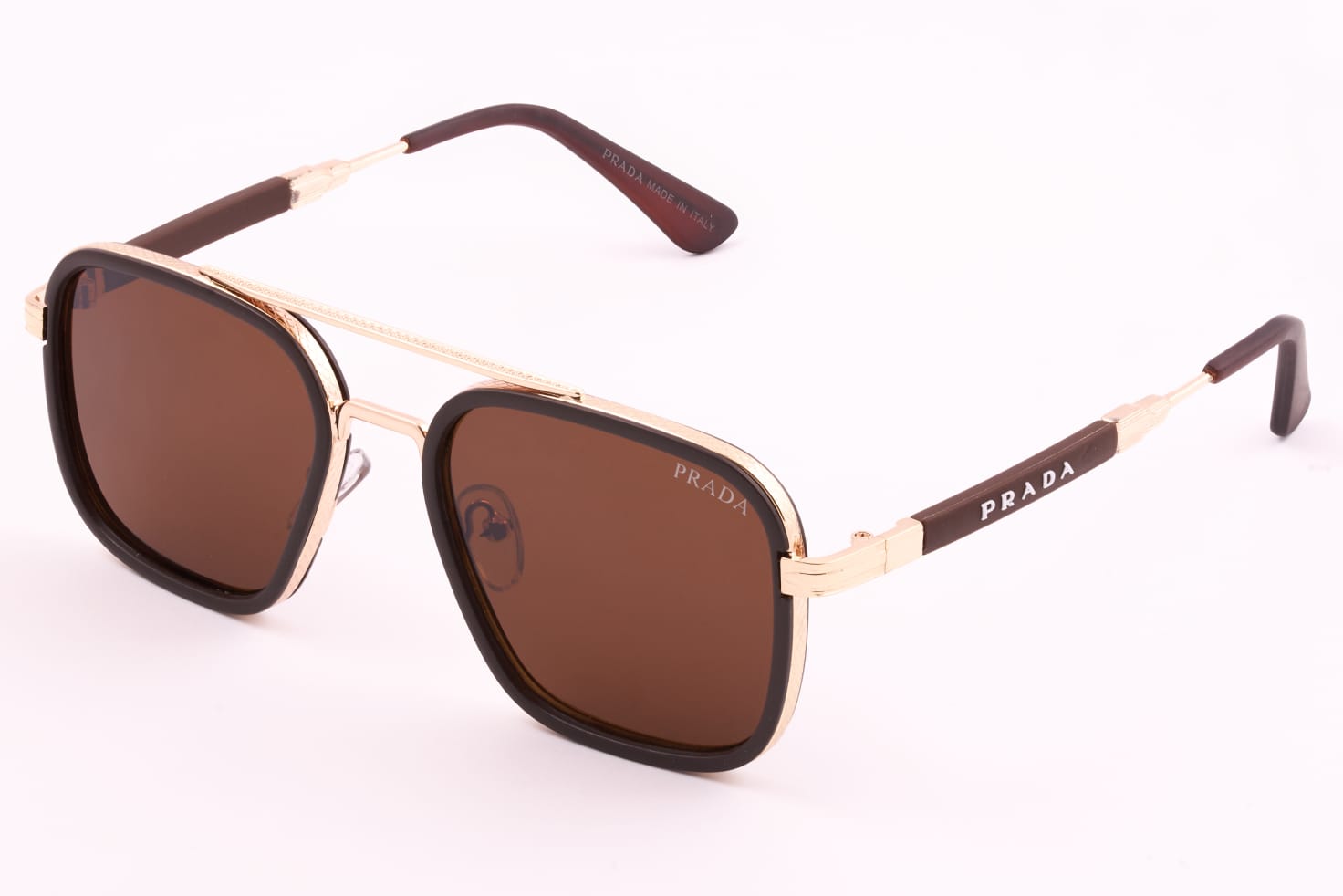 Prada 01 Black Wraparound Sunglasses – Bold & Modern