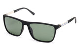 Morel Black Carbon Fiber Sunglasses – Green Lens Edition