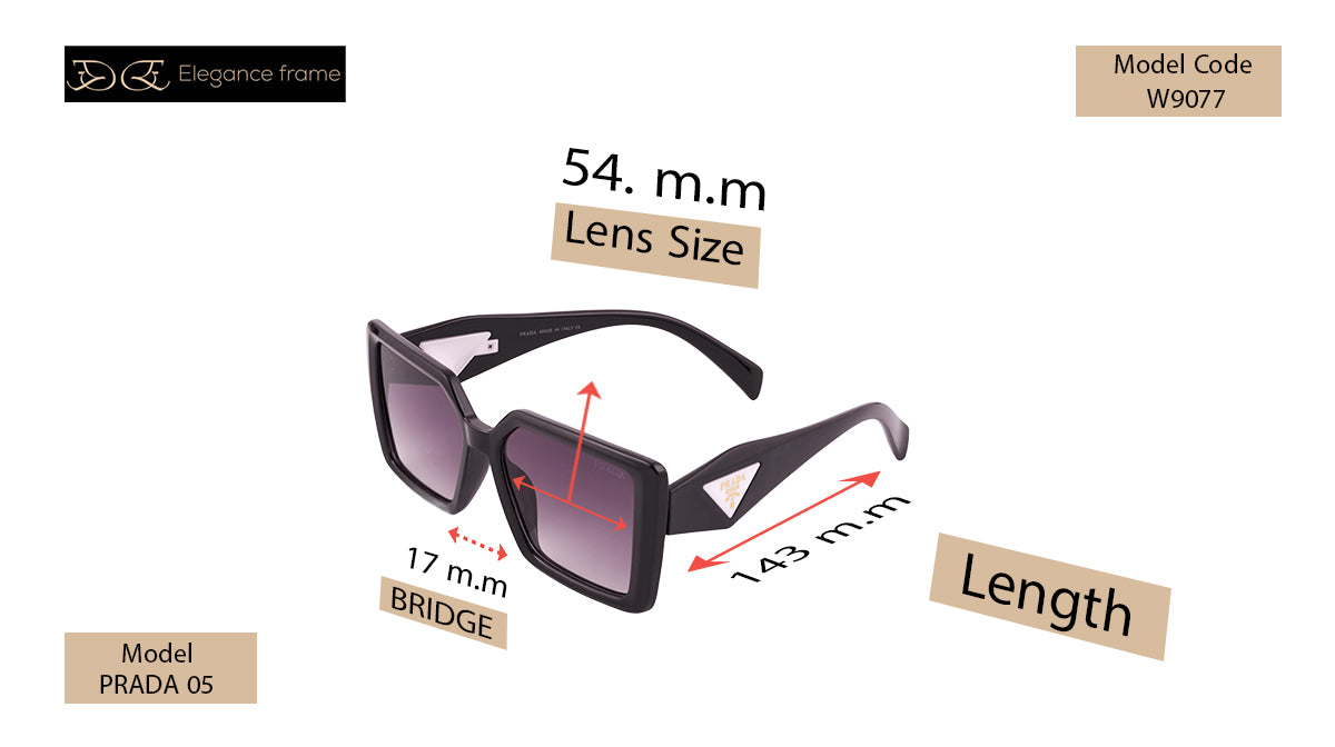 Prada women’s sunglasses feature a refined frame 05